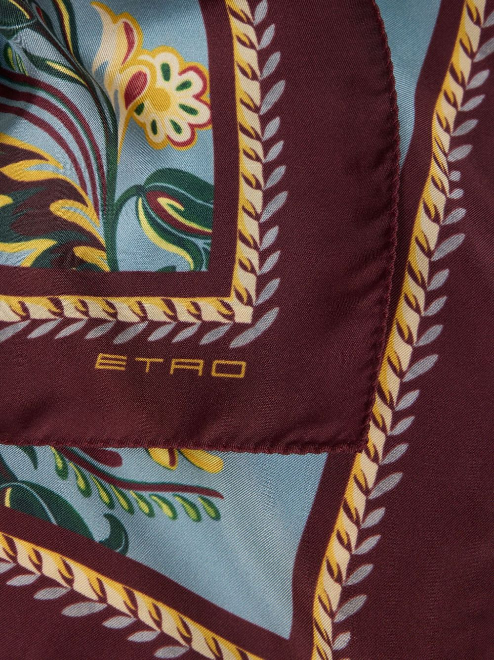 floral-print silk scarf - 2