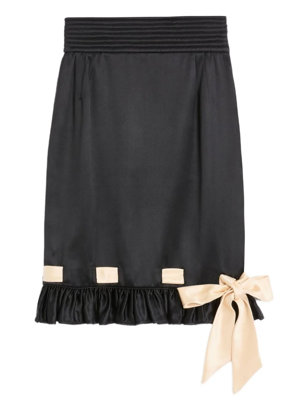 bow-detailed ruffled skirt - 1