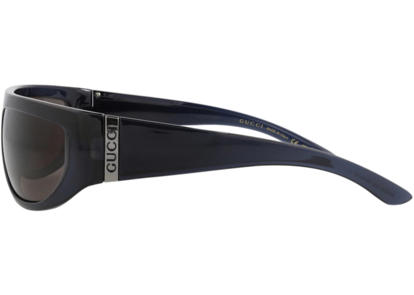 Gucci Shield-Frame Injection Sunglasses Blue Blue Grey (GG1574S-30014845-003) - 3