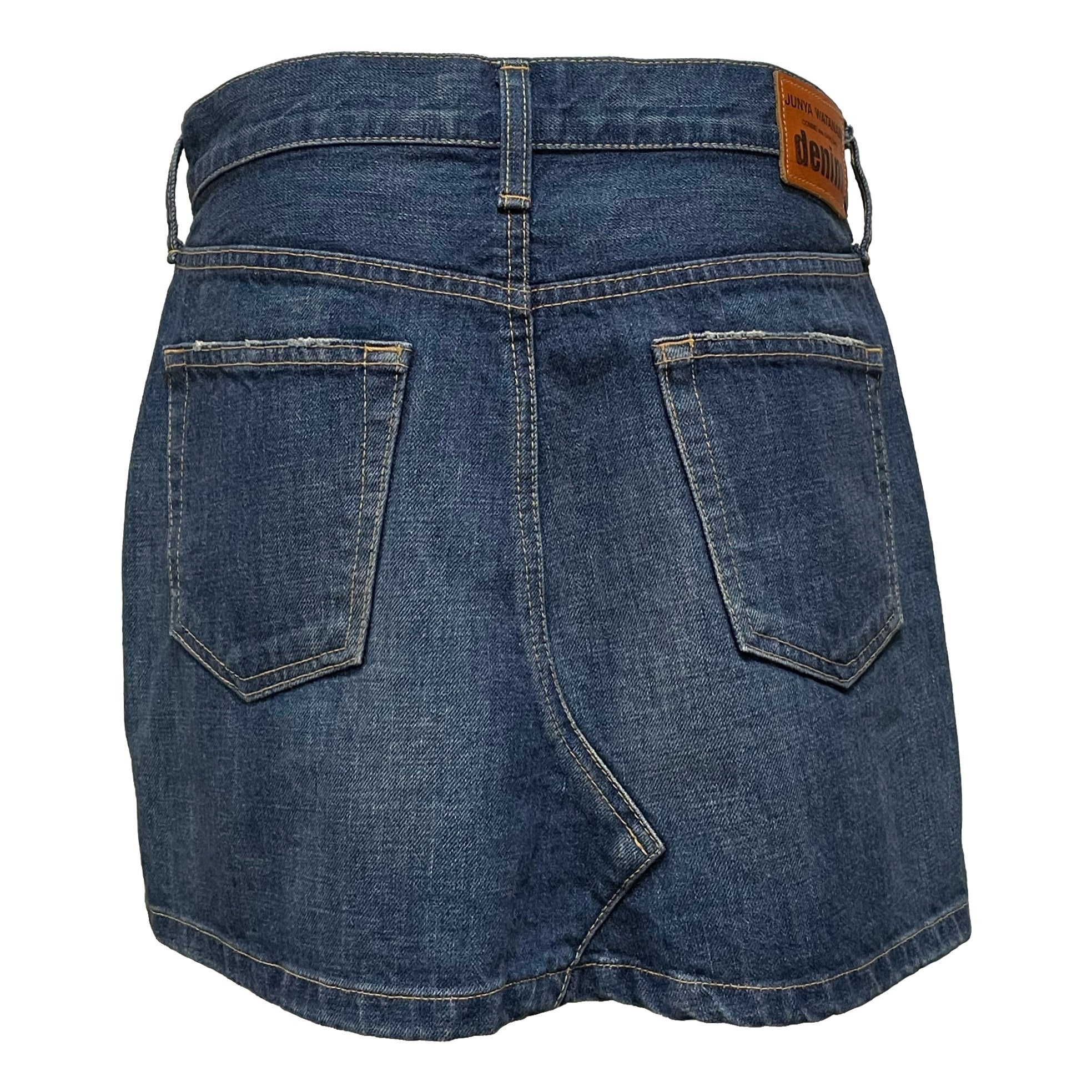JUNYA WATANABE Destroyed Denim Mini Skirt - 2