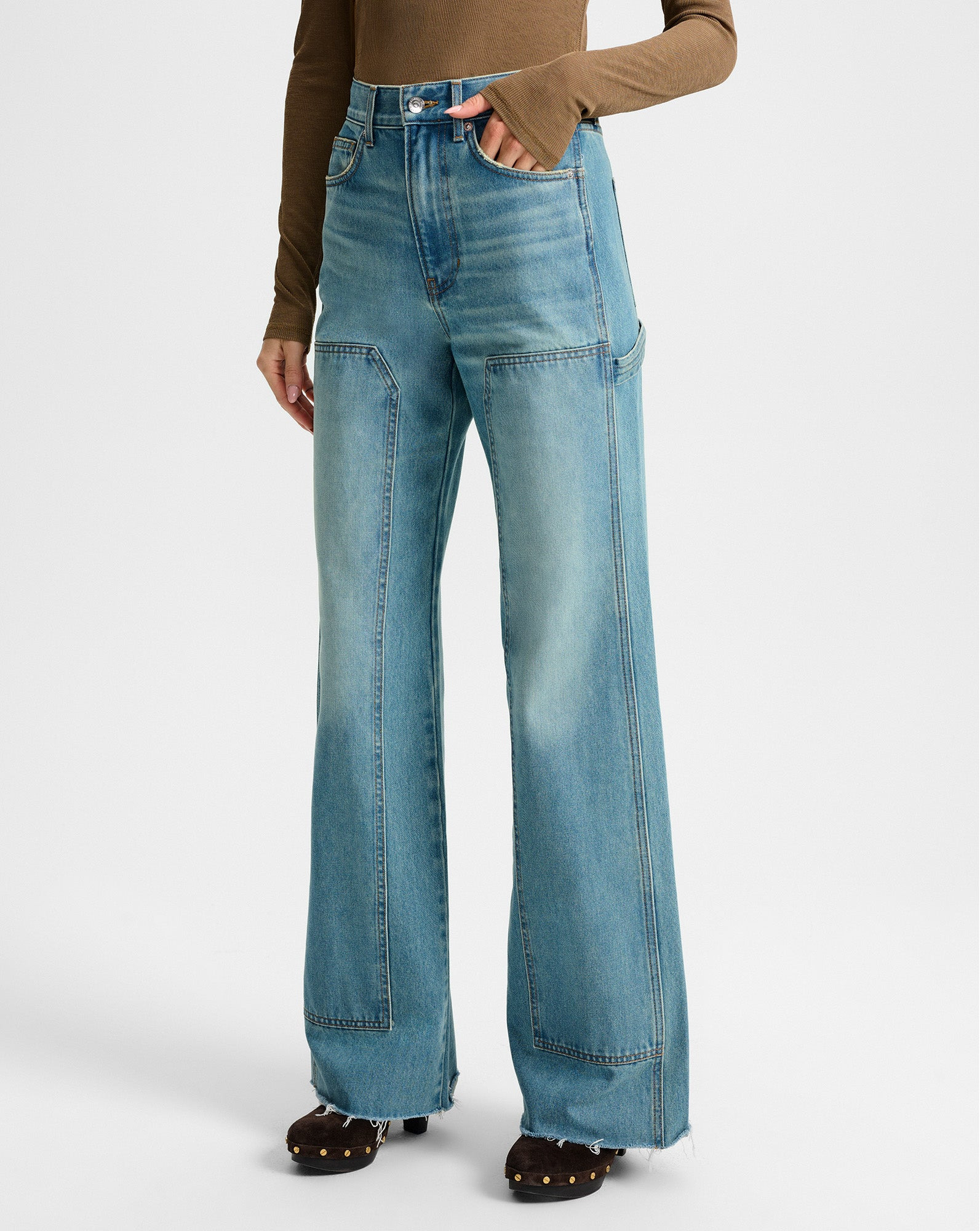 TAYLOR WIDE-LEG CHAPS JEAN - 3
