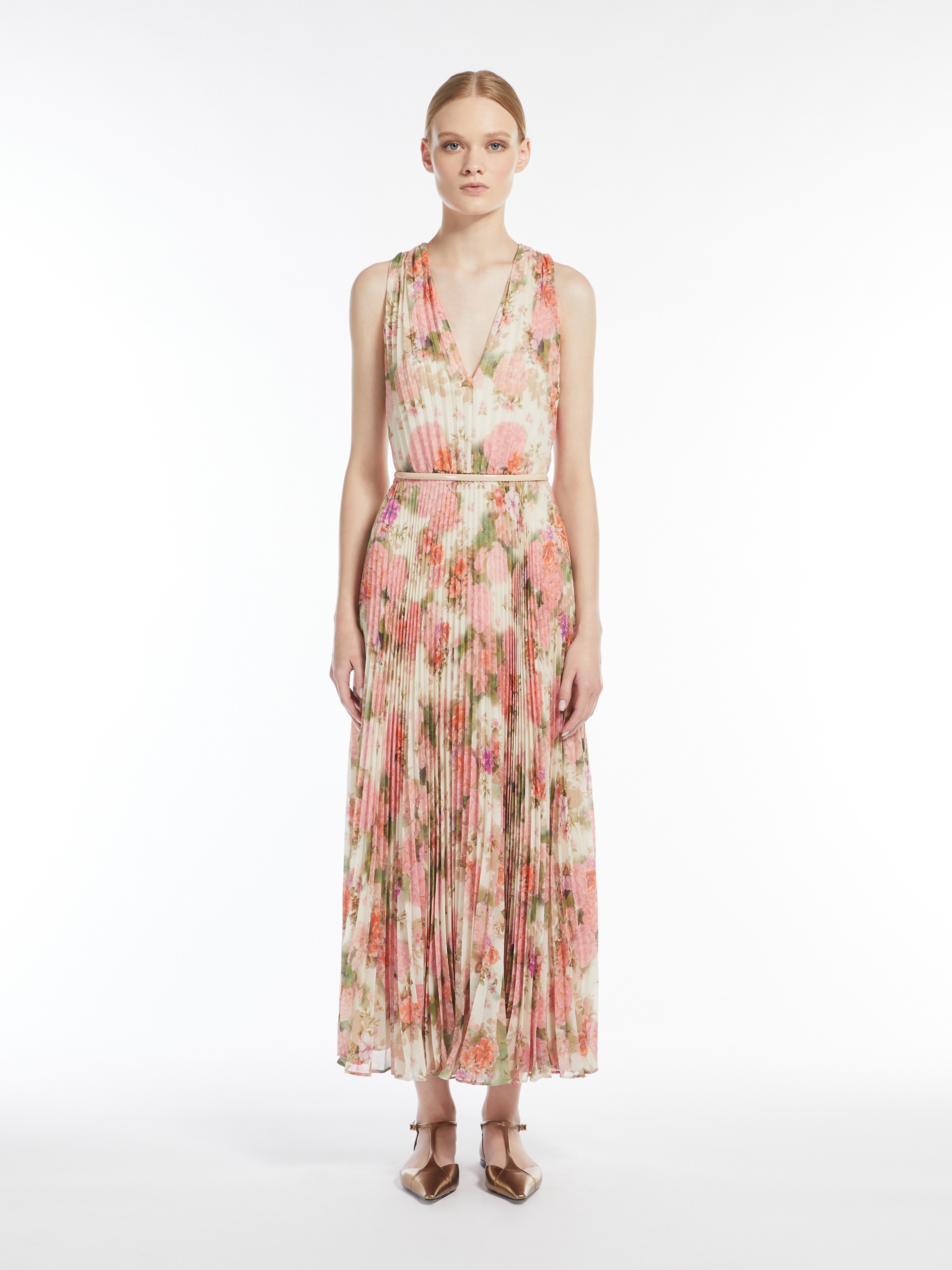 EMERY Flared printed georgette dress - 3