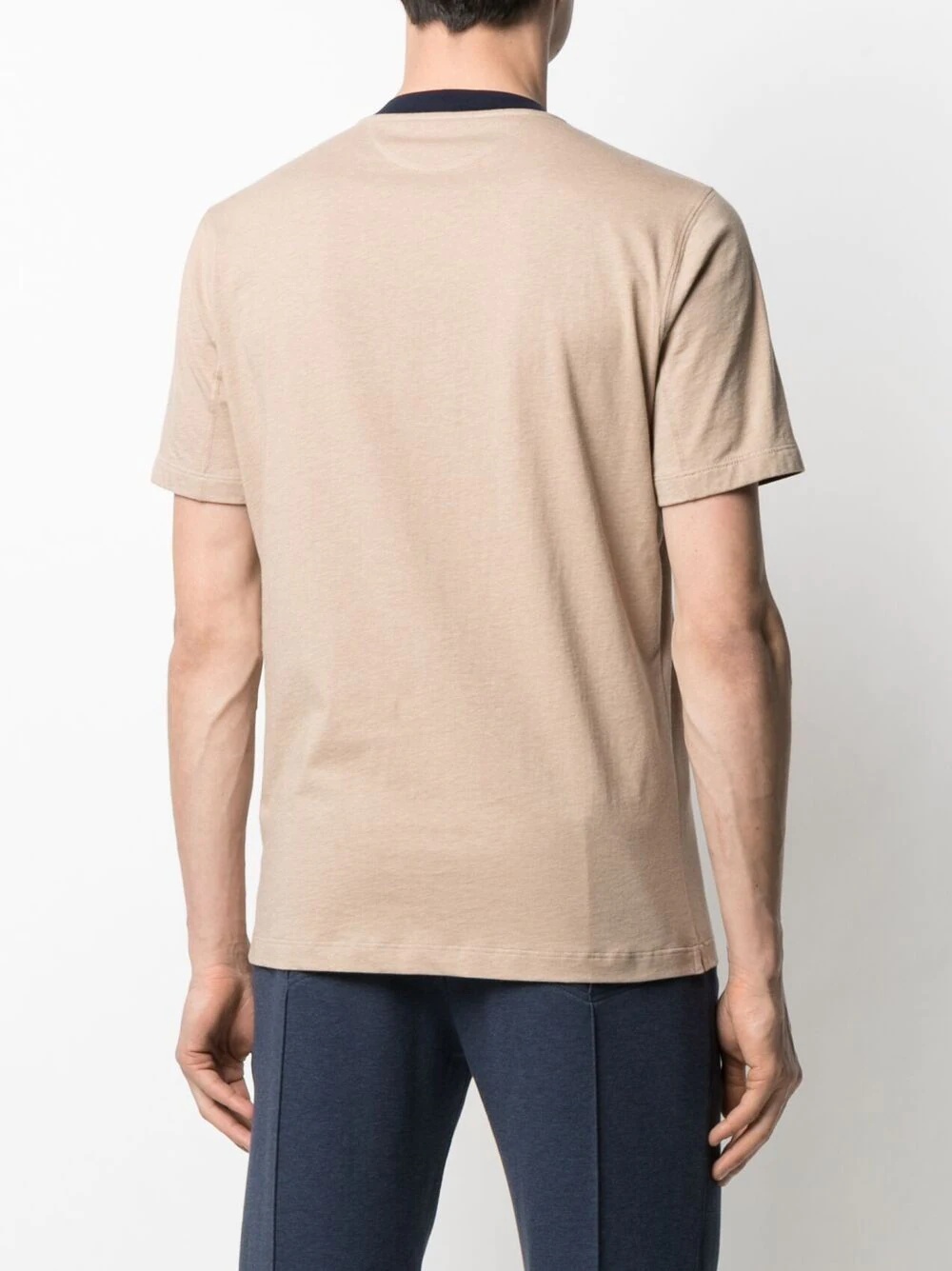 contrast-collar T-shirt - 4