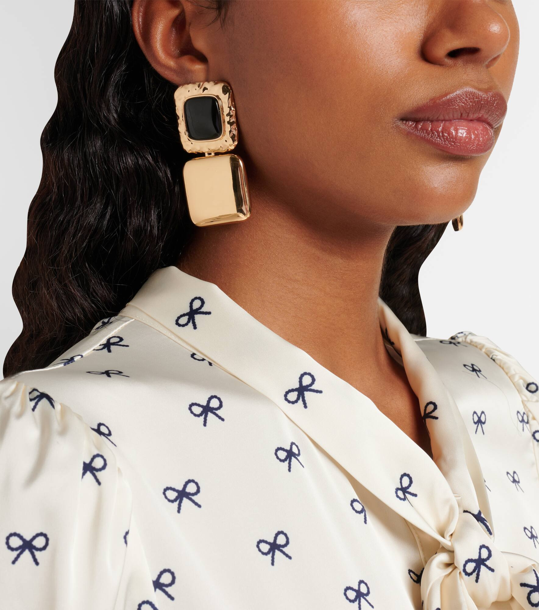 Embellished drop earrings - 3