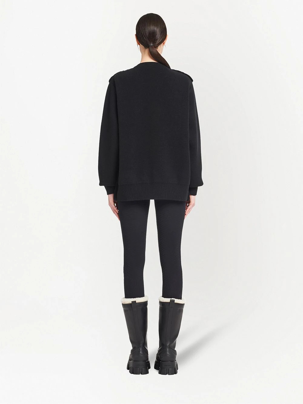 intarsia-knit logo jumper - 4