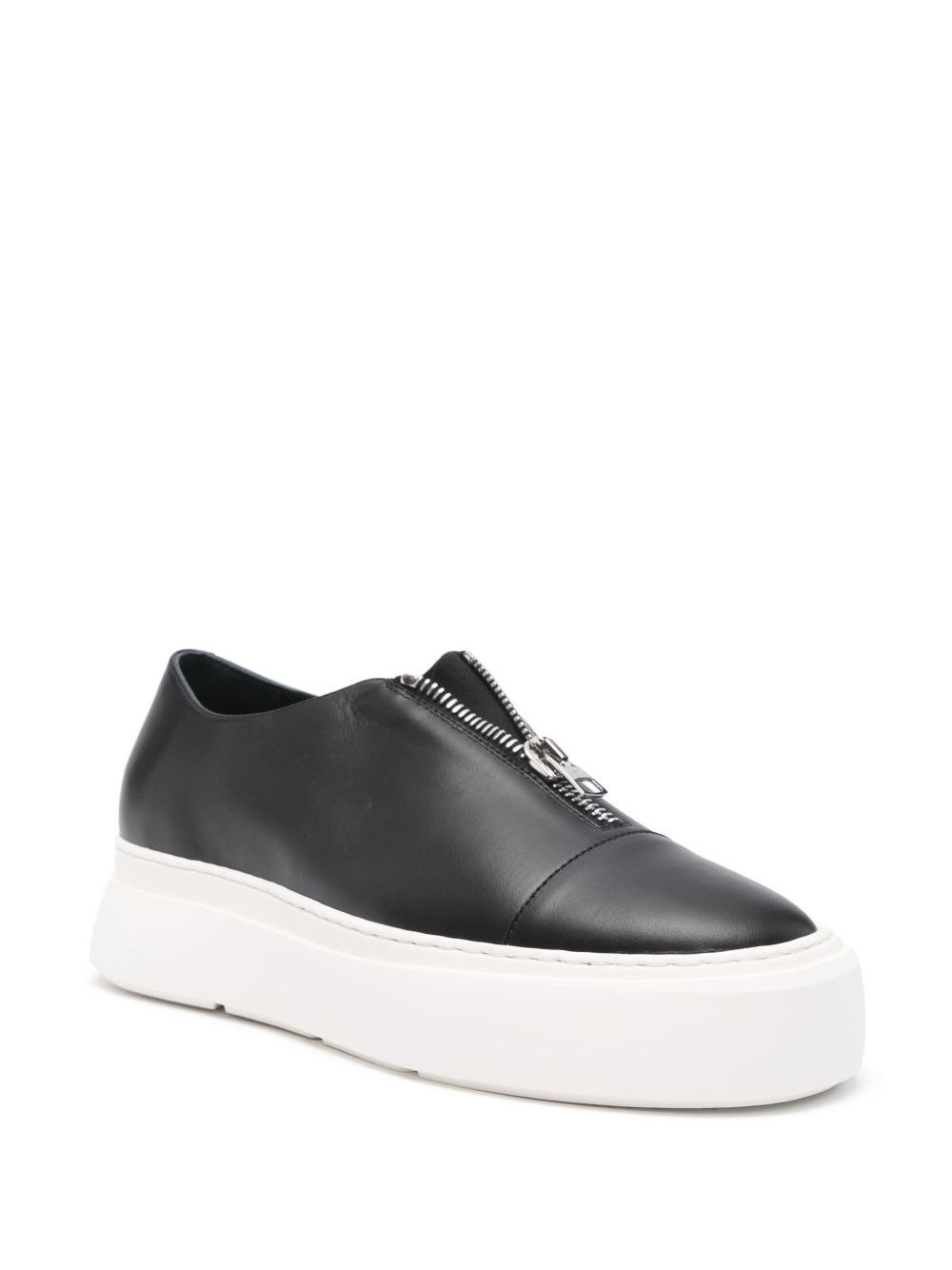 zipped platform sneakers - 2