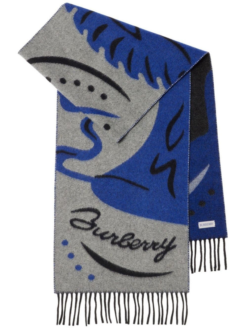 Mirrored Horse cashmere scarf 1
