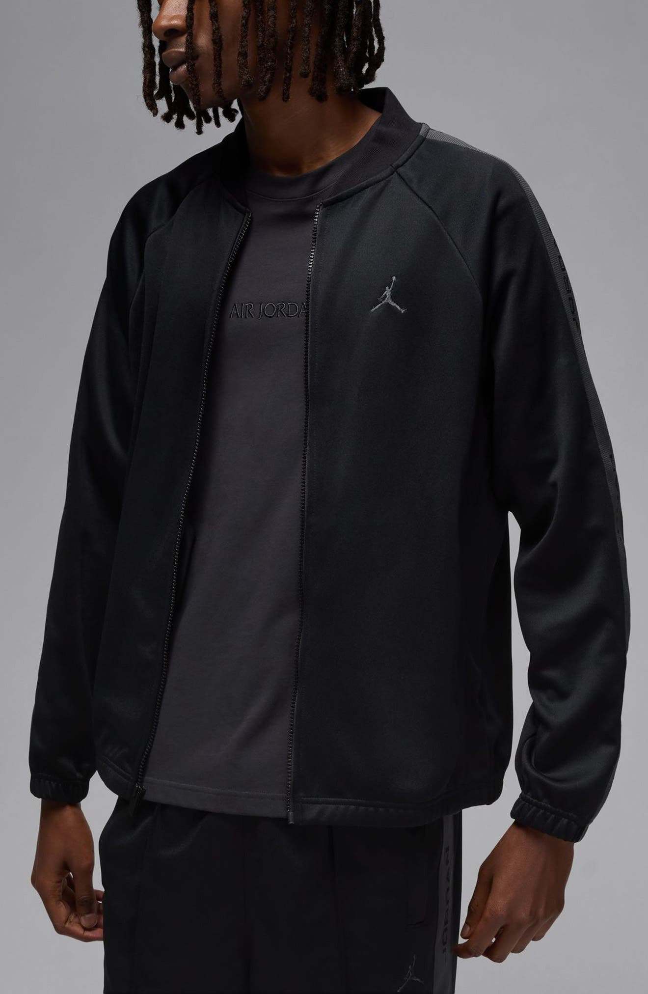 Jordan Essentials Track Jacket in Black/Anthracite at Nordstrom - 1