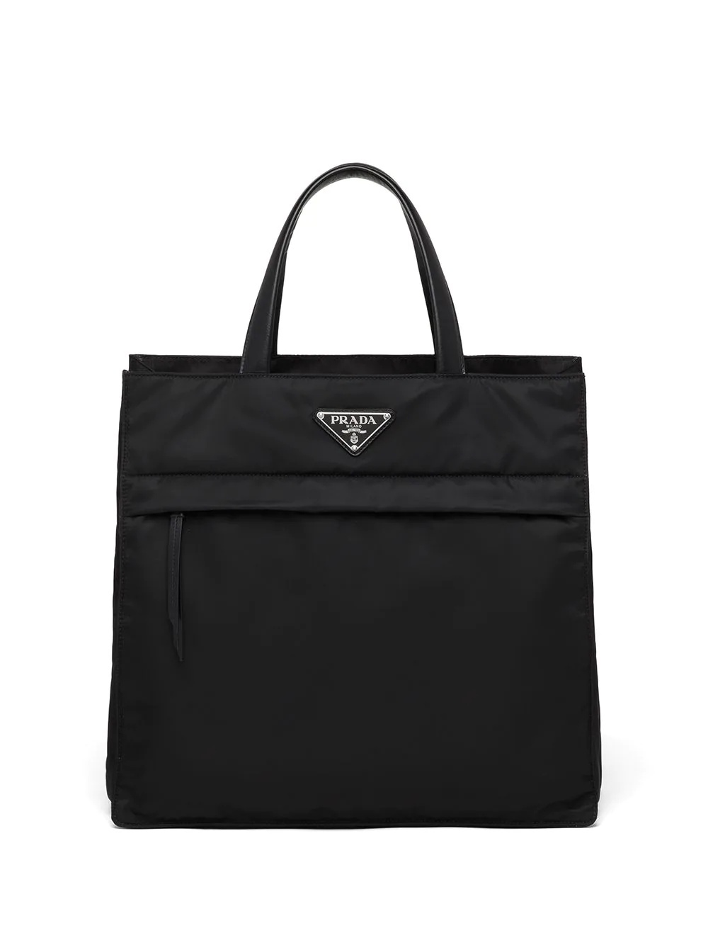 Re-Nylon logo plaque tote bag - 1