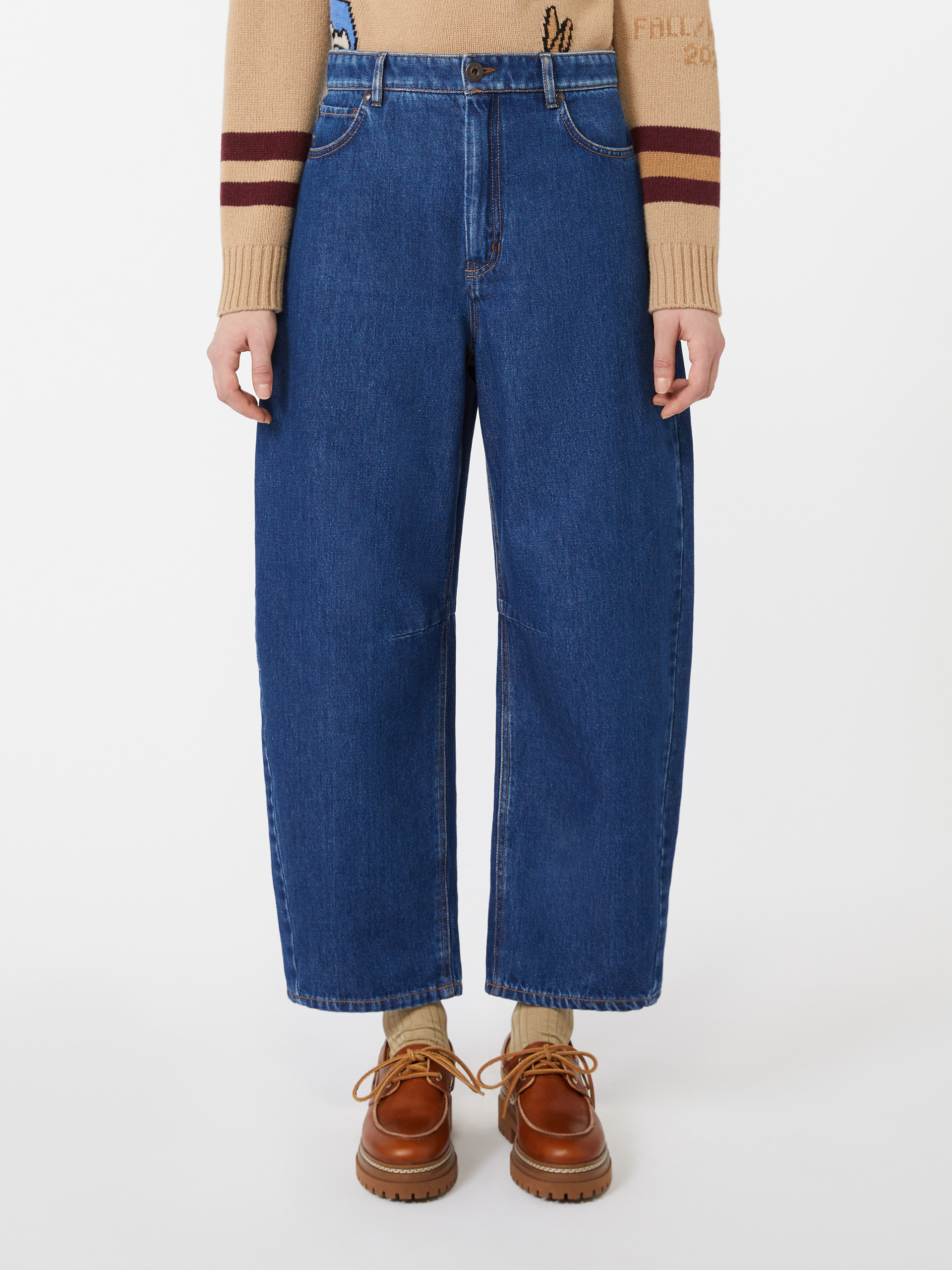 DOUGLAS Cotton denim barrel-leg jeans - 3