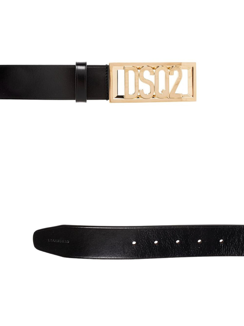 logo-detail leather belt 3