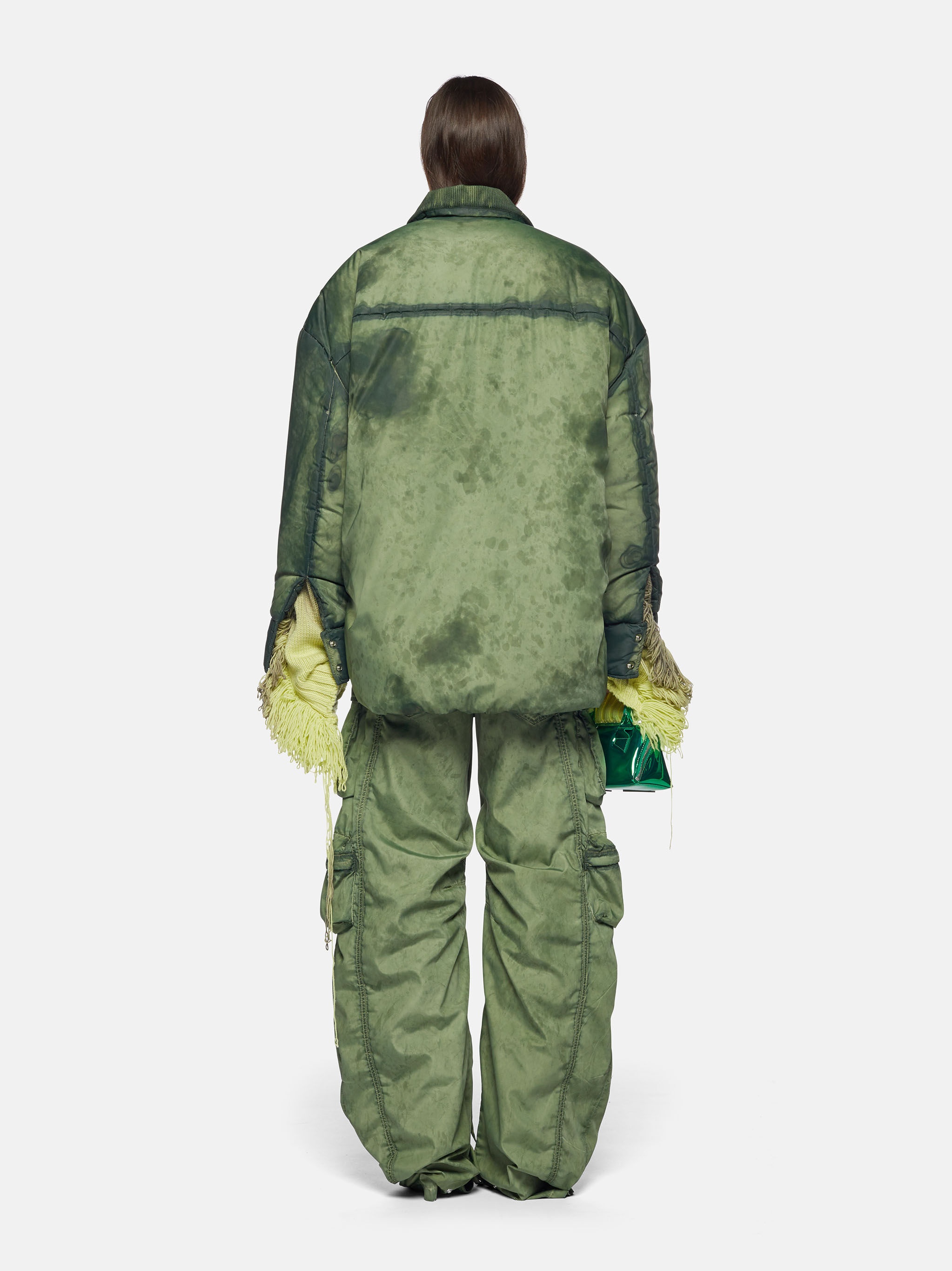 MILITARY GREEN SHORT COAT NYLON - 3