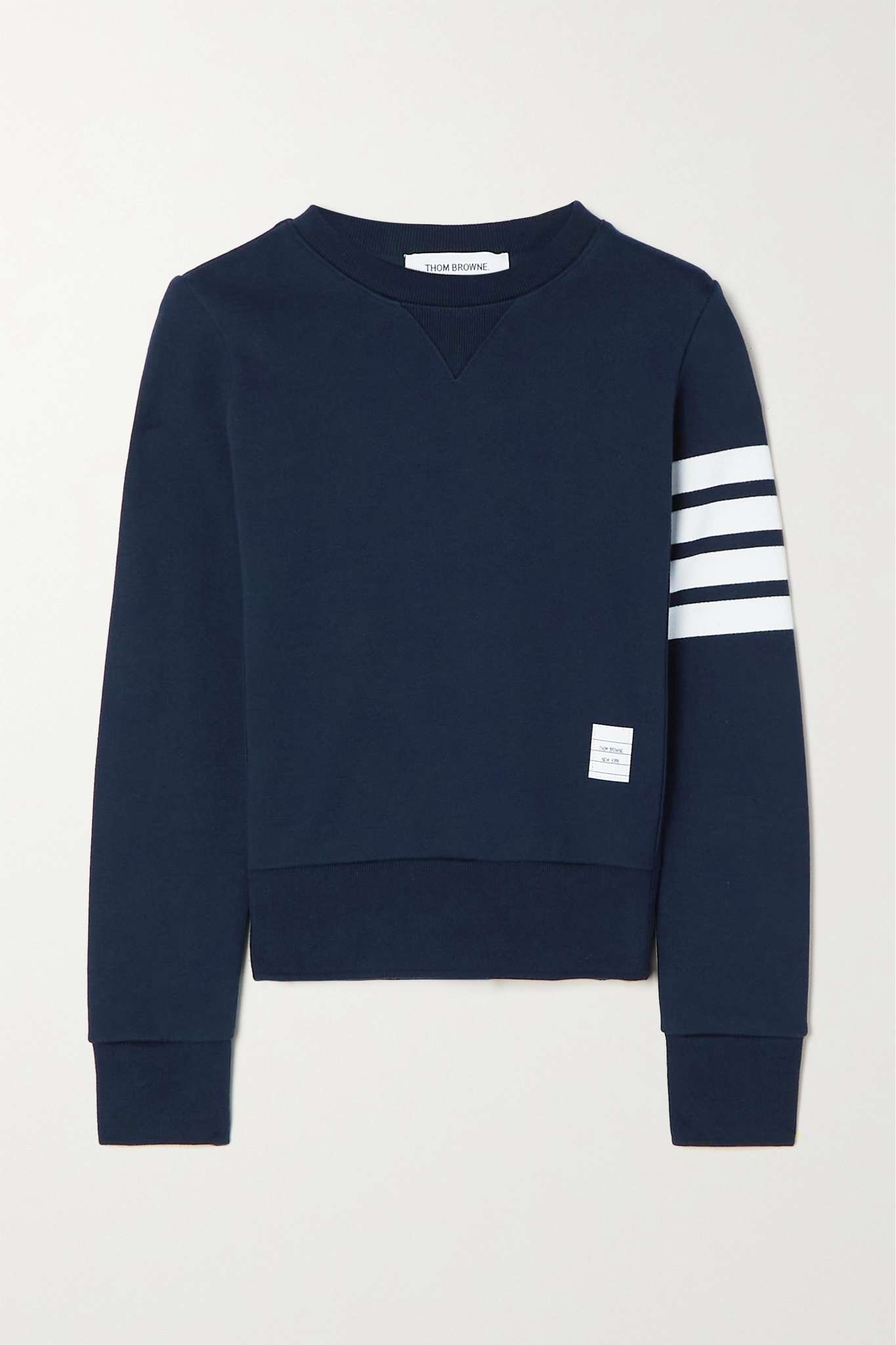 Striped cotton-jersey sweatshirt - 1