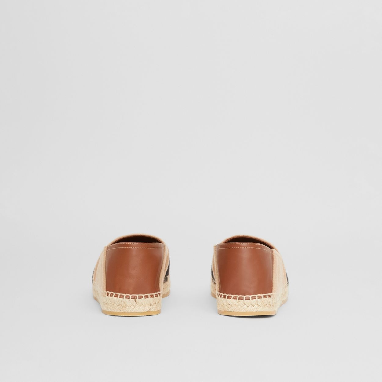 Stripe Detail Wool and Leather Espadrilles - 5