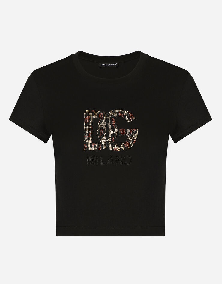 【公式】 Gabbana & Dolce Short DG fusible-rhinestone with T-shirt トップス