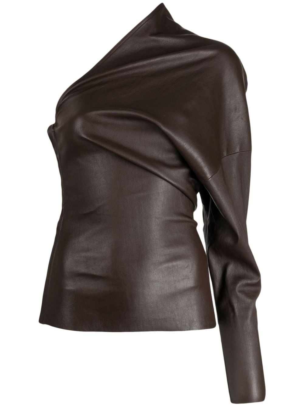 Luxor one-shoulder leather top - 1