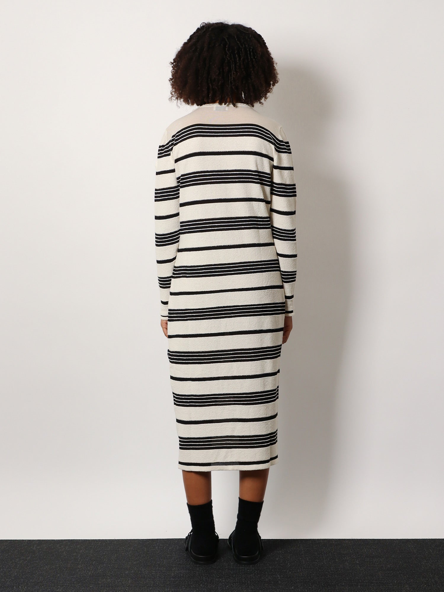 MONCLER Striped cotton blend dress モンクレール レディース Moncler Striped Cotton Blend Dress | italist