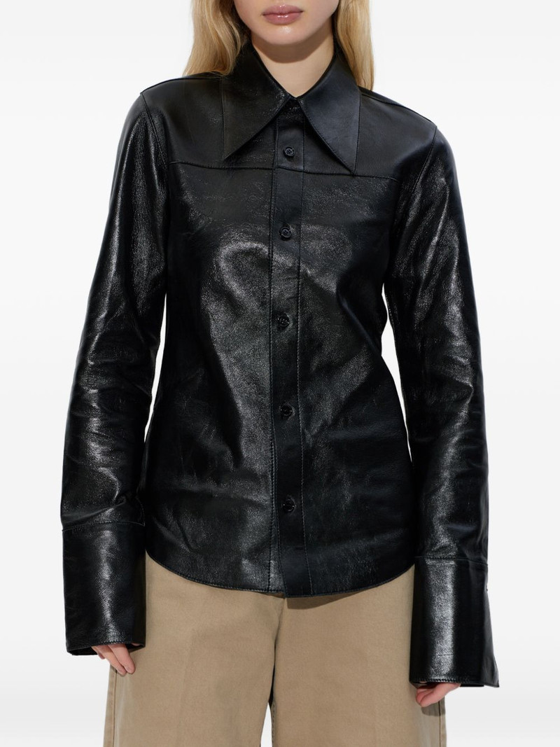 panelled leather shirt 3