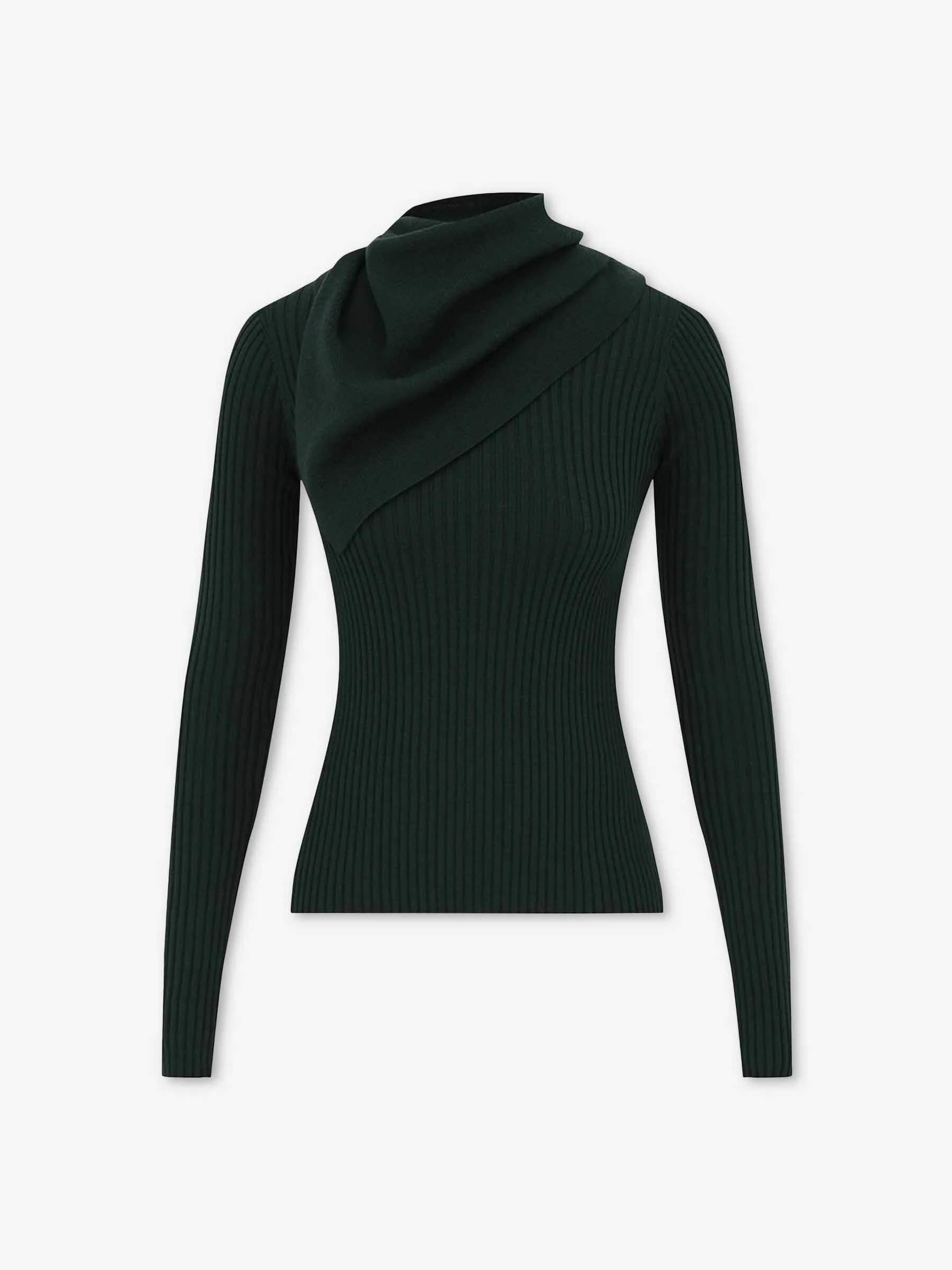 FINE KNIT SCARF EFFECT - 1