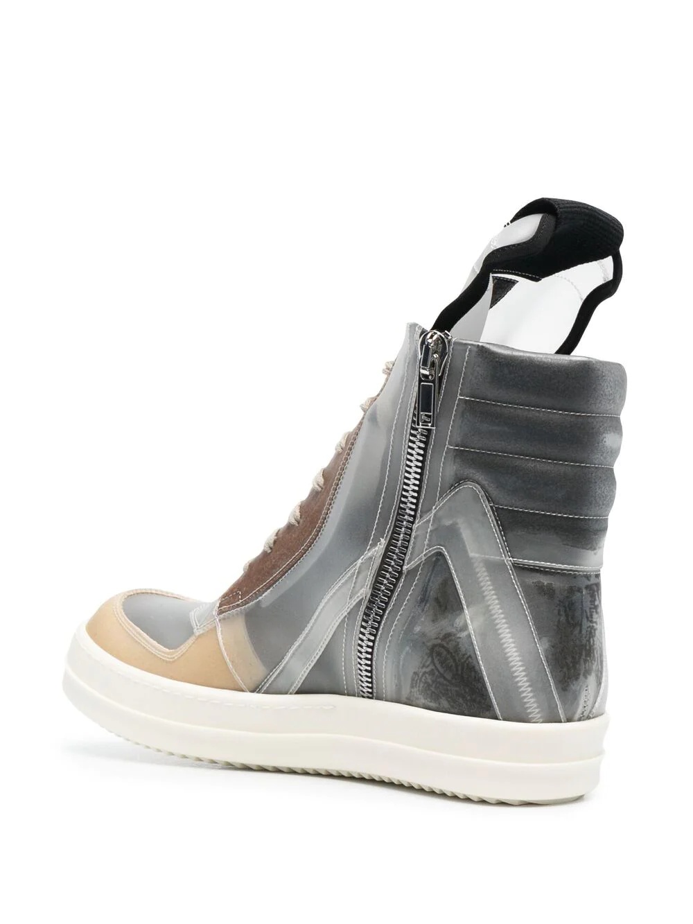 panelled high-top sneakers - 3