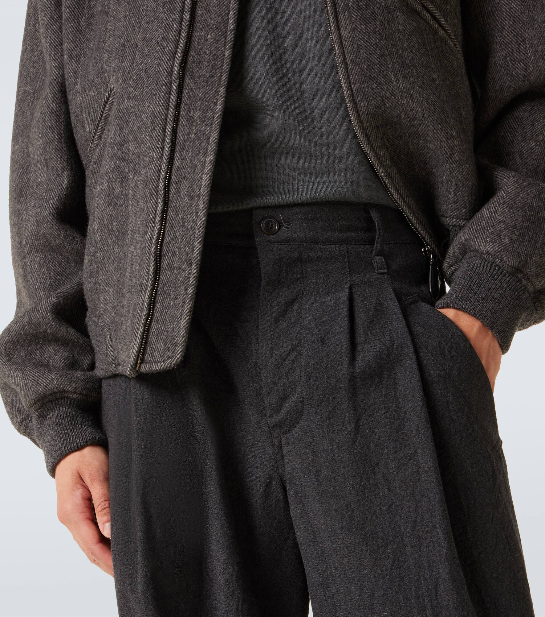 Virgin wool tapered pants - 5