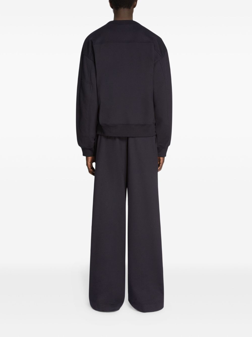 cotton wide-leg trousers - 4