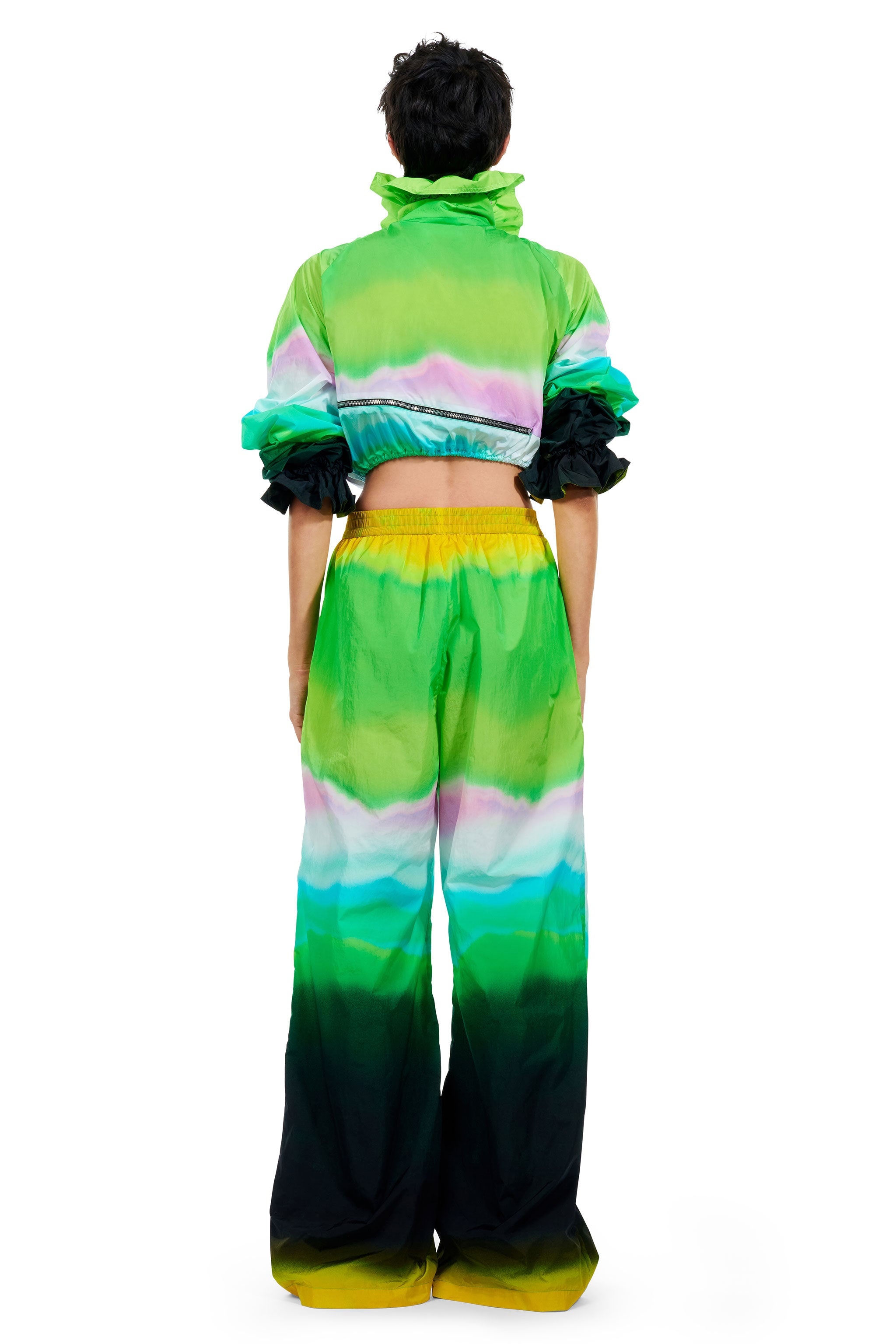OMBRE NYLON RUFFLE JACKET - 5