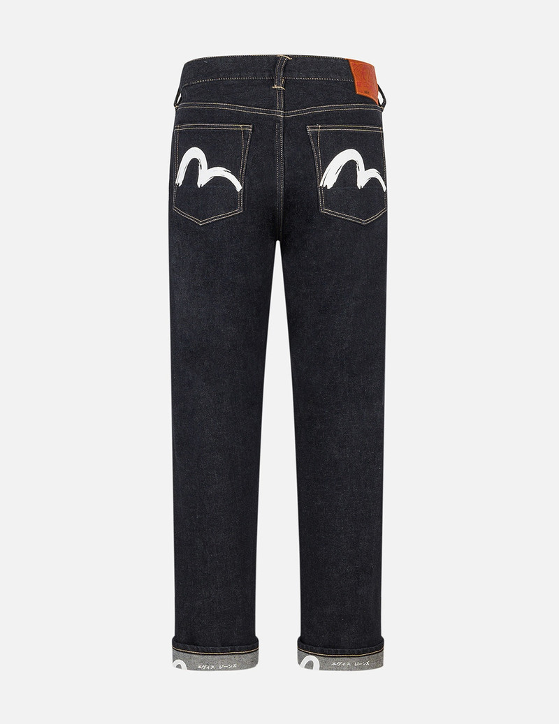 EVISU Brushstroke Seagull Print Straight Fit Jeans outlook