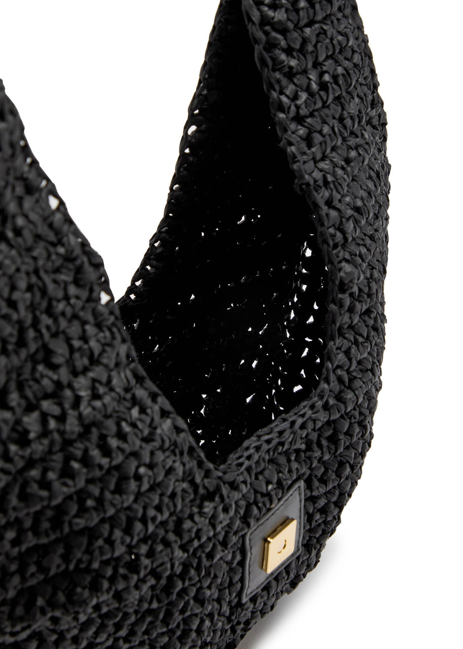 Anine Bing Lou Raffia Crescent Shoulder bag - 4