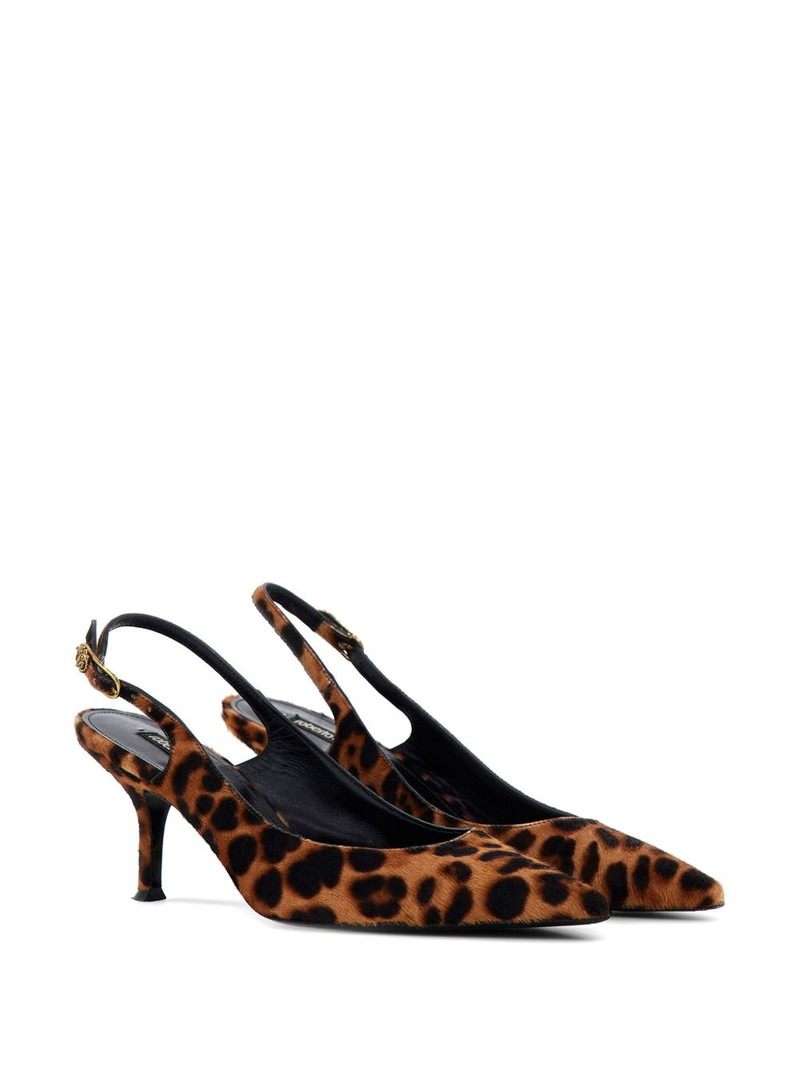 Roberto Cavalli leopard-print slingback pumps outlook
