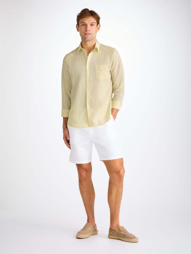 Men's Shirt Monaco Linen Buttermilk - 4