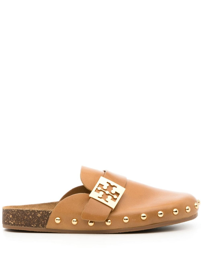 Mellow logo-plaque leather mules 1