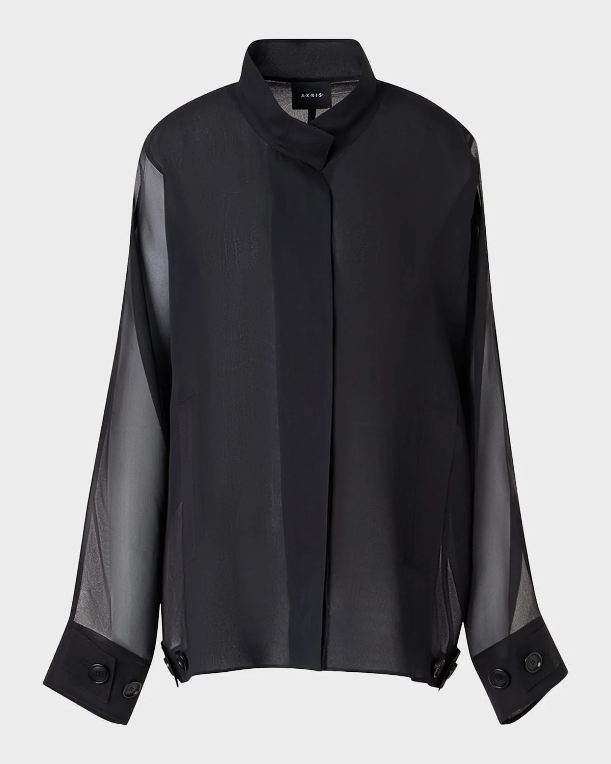 Huma Silk Georgette Oversized Parka Jacket - 1