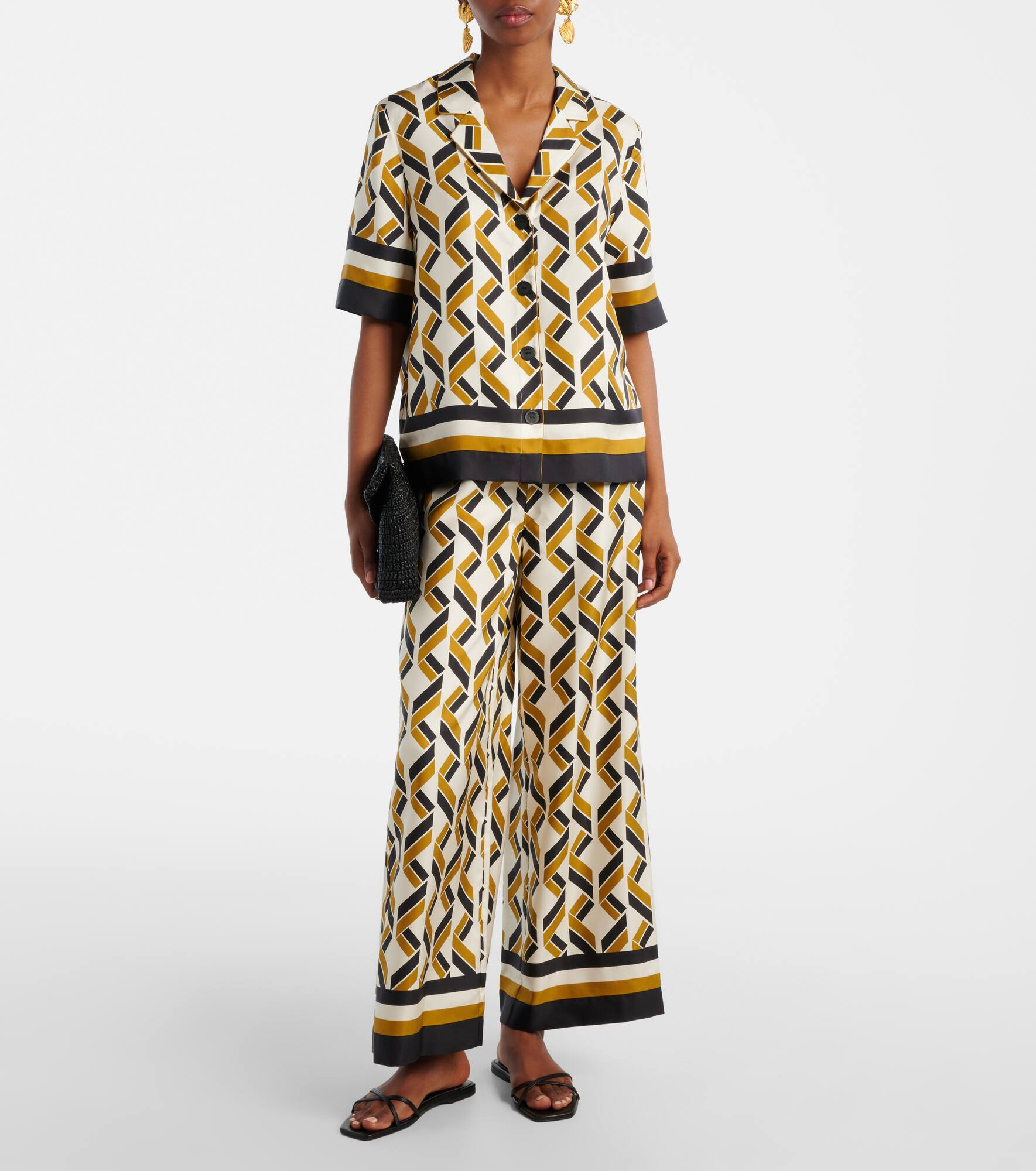 Sonore patterned silk twill shirt - 2