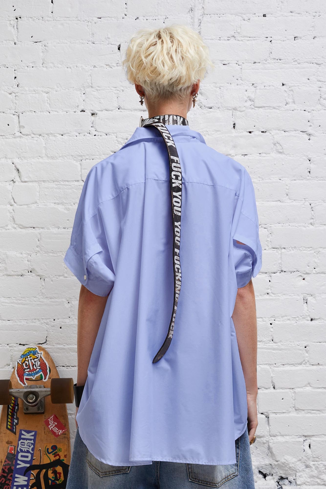 SLEEVELESS BOXY BUTTON-UP - EOE BLUE - 2