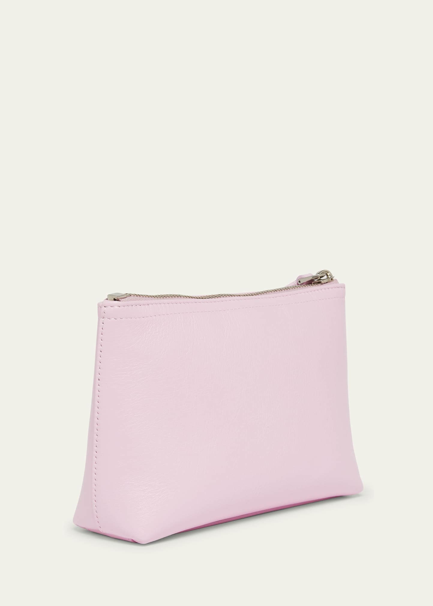 Voyou Small Pouch Bag in Leather with Buckle and Heart Lock Wristlet - 3
