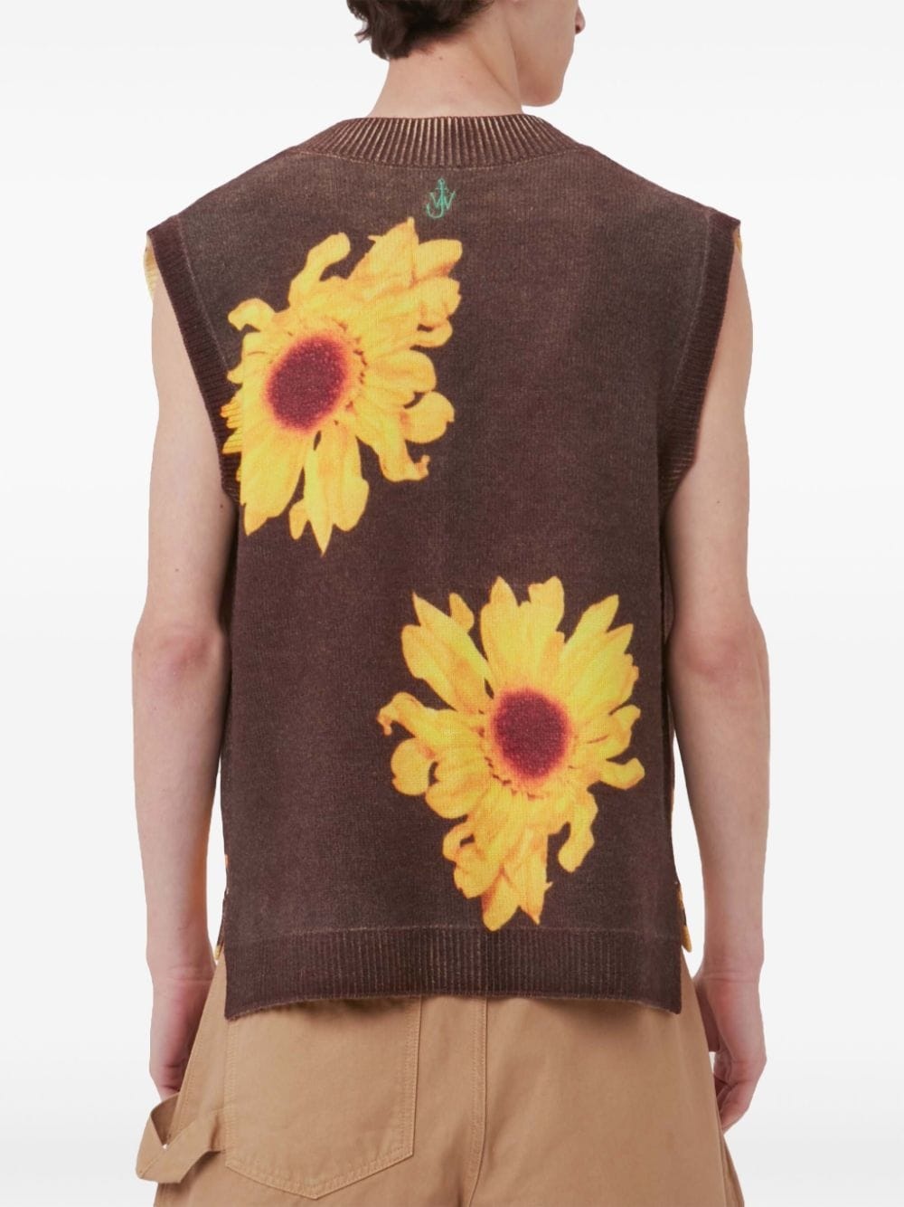 knitted printed vest - 5