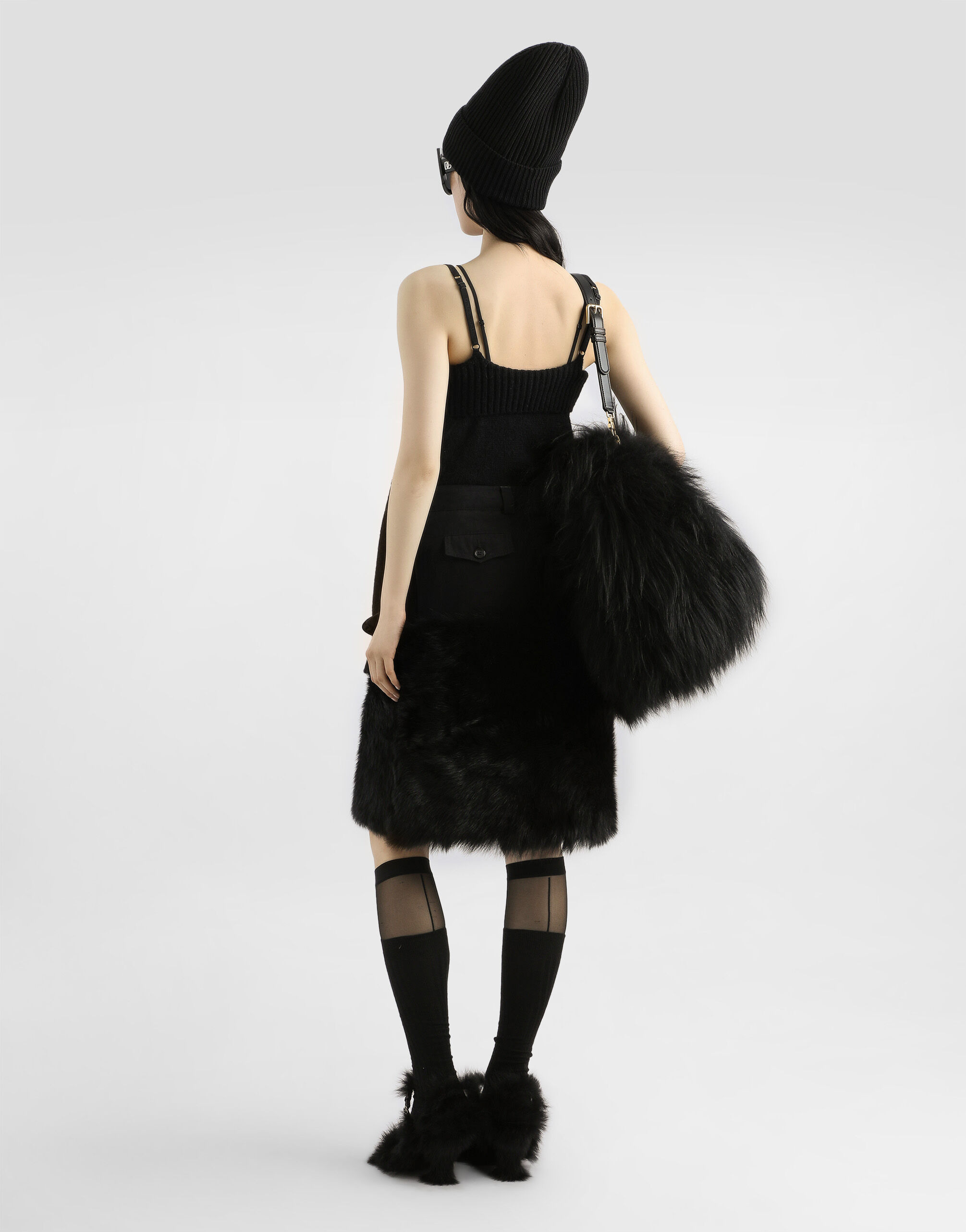 Midi skirt with fur - 3