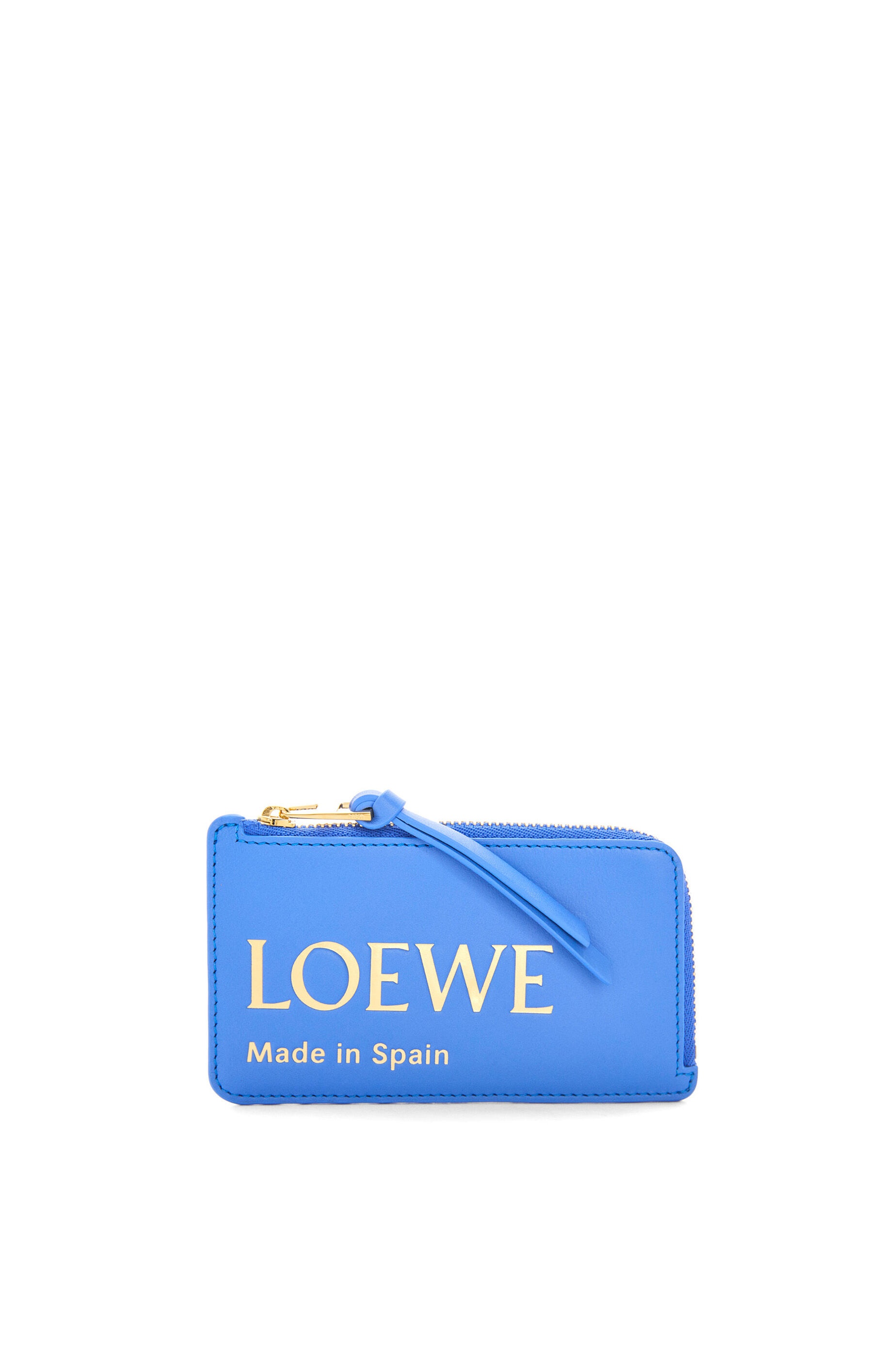 Embossed LOEWE coin cardholder in shiny nappa calfskin - 1