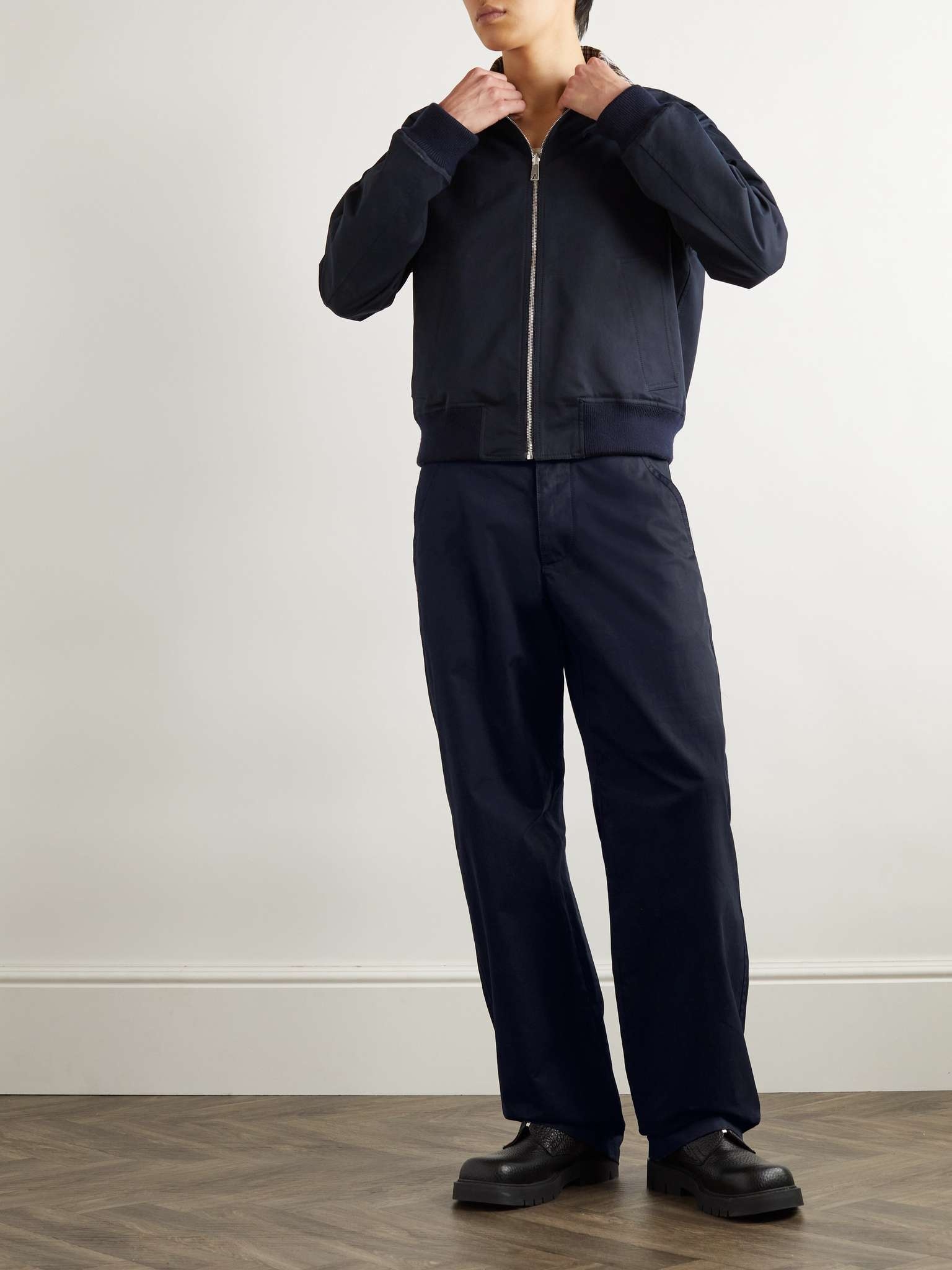 Straight-Leg Cotton-Twill Trousers - 2