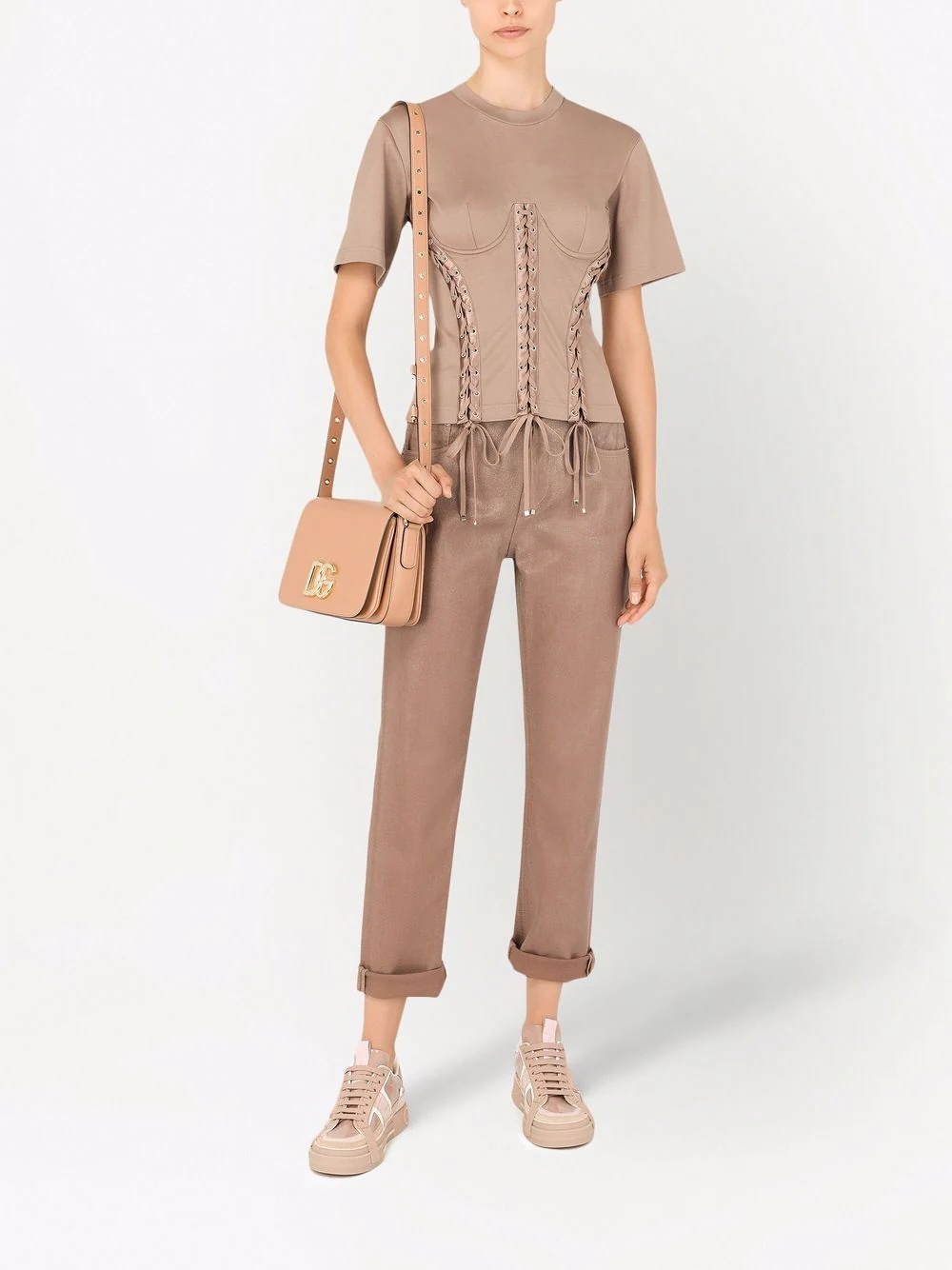 corset-style cotton T-shirt - 2