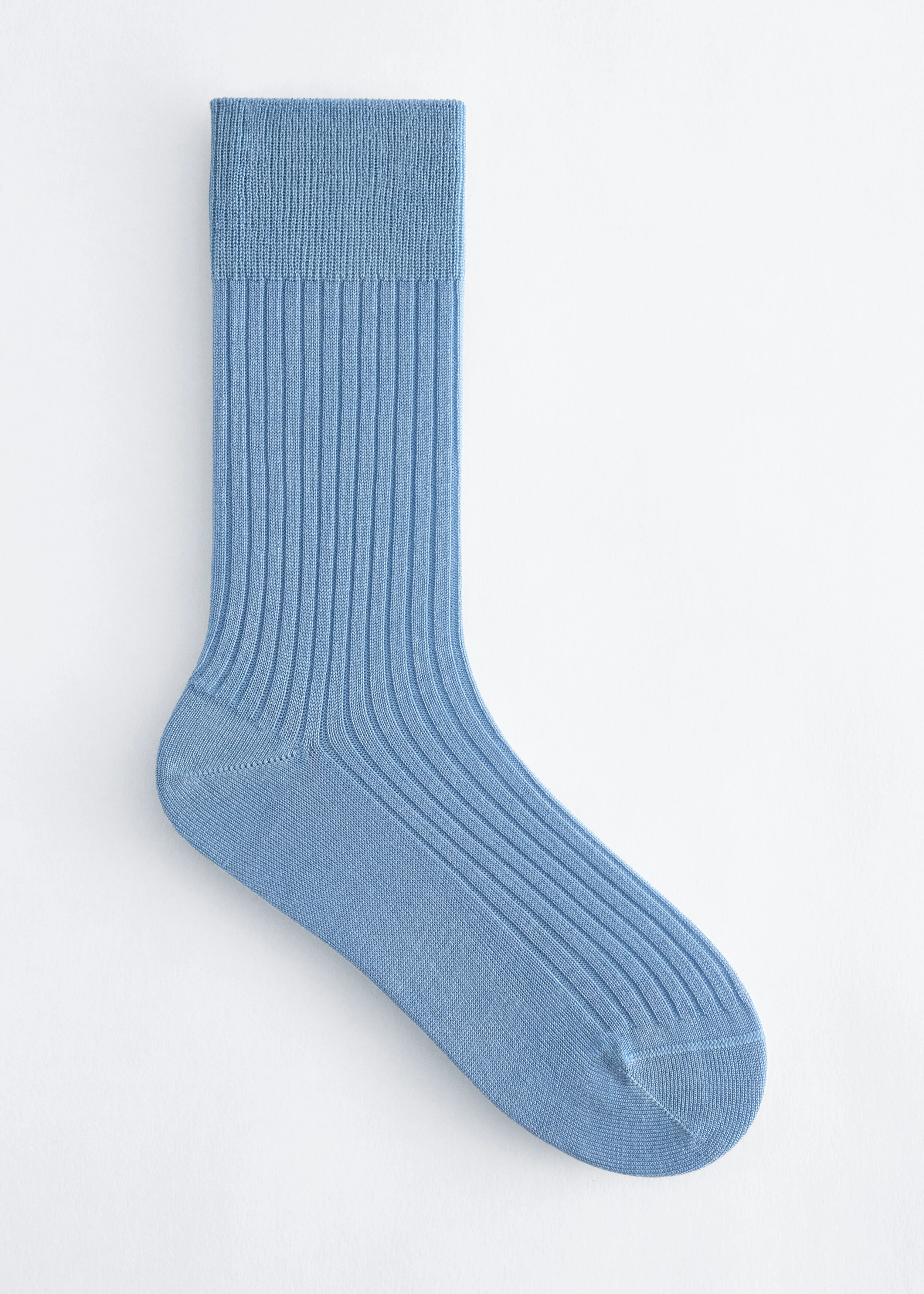 Ribbed Silk Socks - 1