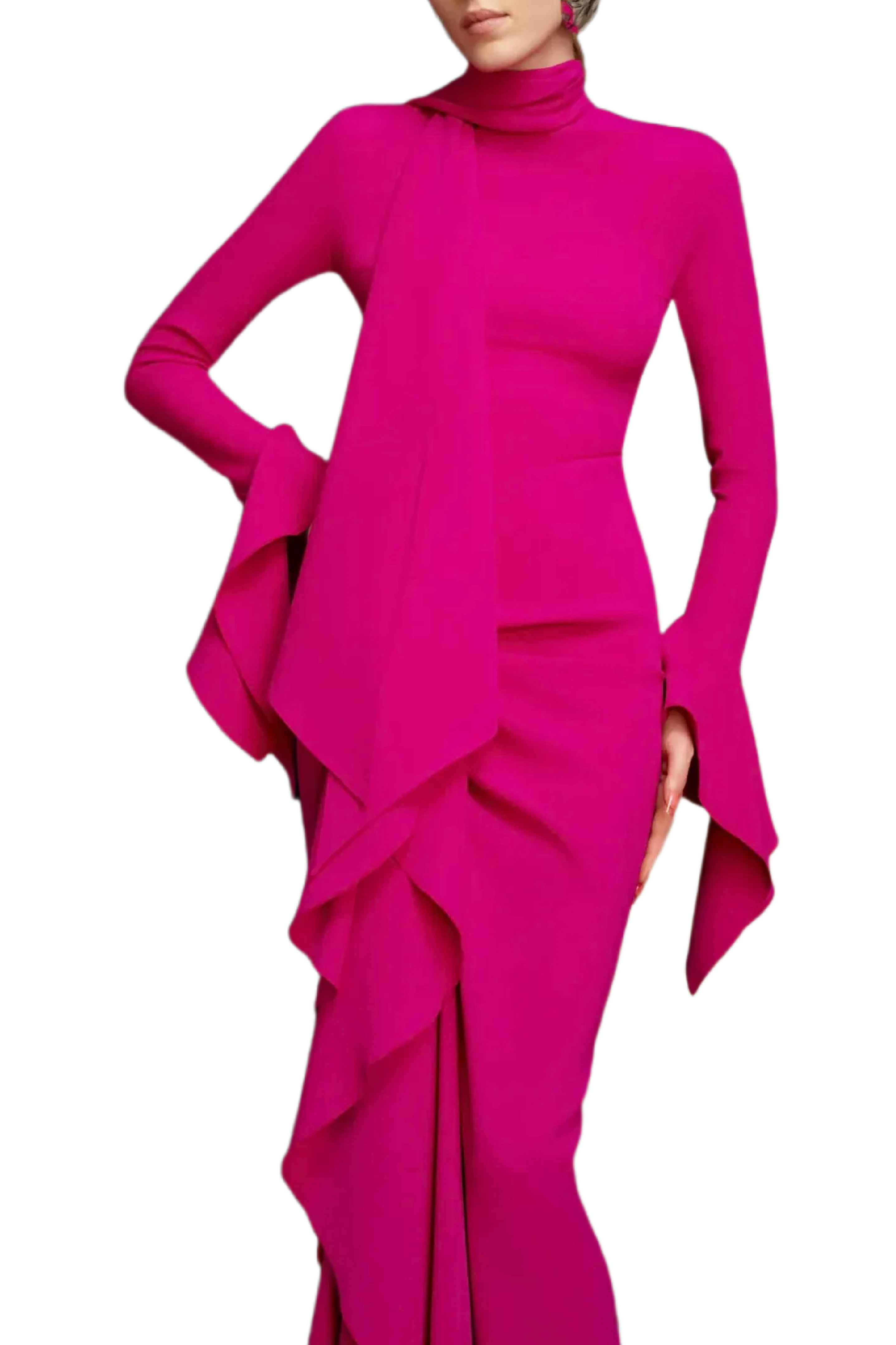 NELLA DRESS IN FUCHSIA - 2