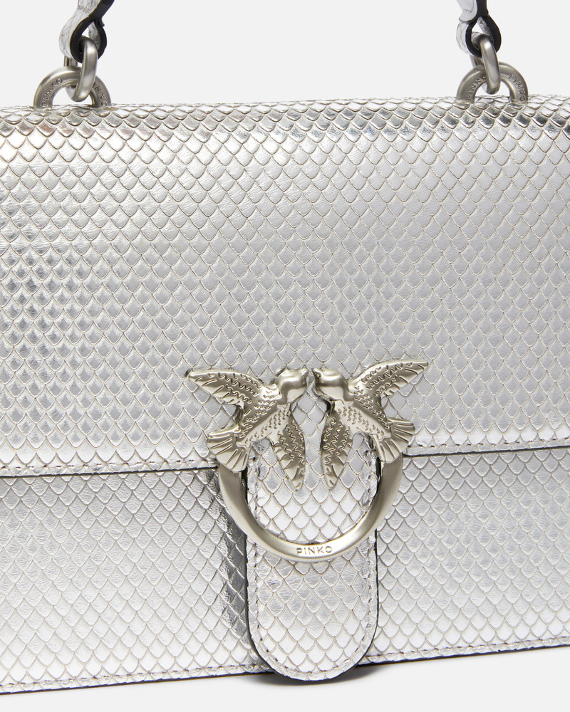 MINI LOVE BAG LAMINATED HANDBAG WITH SHOULDER STRAP 3