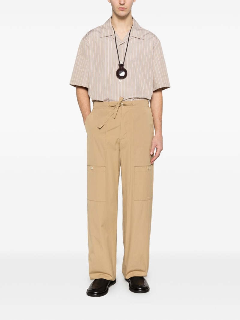 Jil Sander stripe-pattern short-sleeve shirt outlook