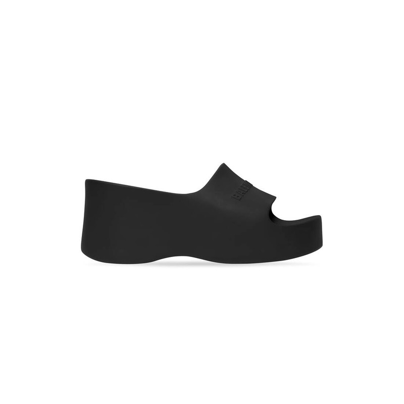 Women's Chunky Wedge Sandal in Black 1