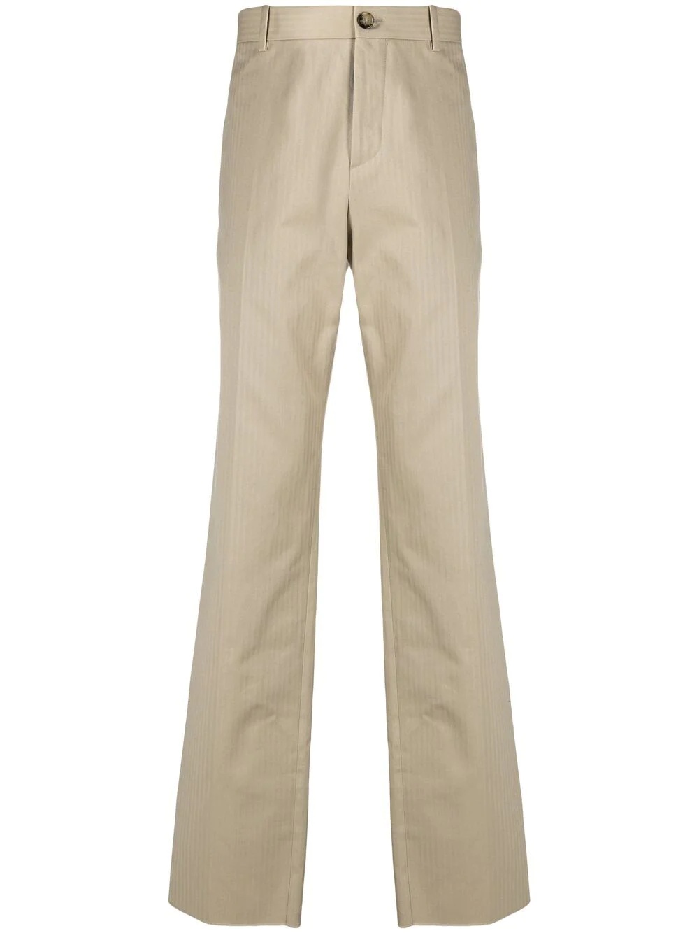 straight-leg herringbone trousers - 1