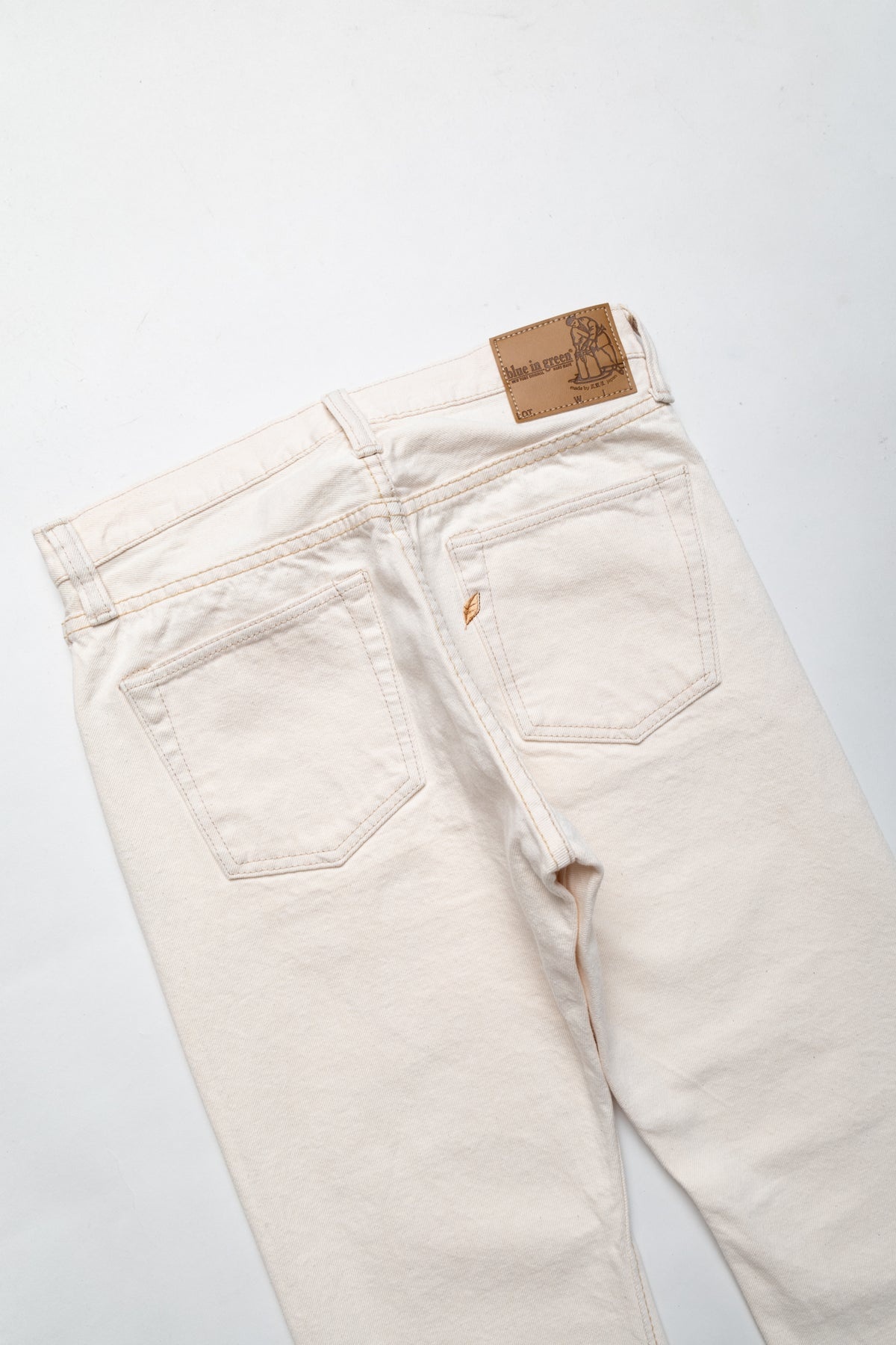1172-2 14oz Ecru Selvedge 5 Pocket Pants Relax Tapered - 2