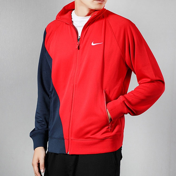 Nike Casual Sports Knit Cardigan Stand Collar Jacket Large Red BV5288-657 - 5