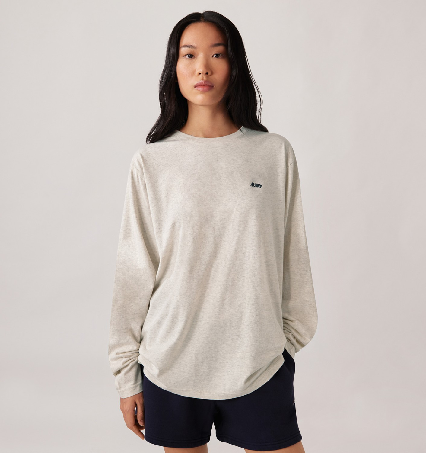 UNISEX LONG-SLEEVE EMBROIDERED AUTRY LOGO TEE - 2